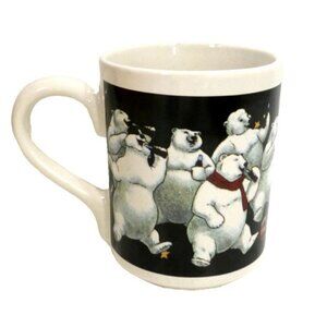GIBSON 1996 vintage Coca Cola 20 oz coffee, tea ceramic mug with white bears